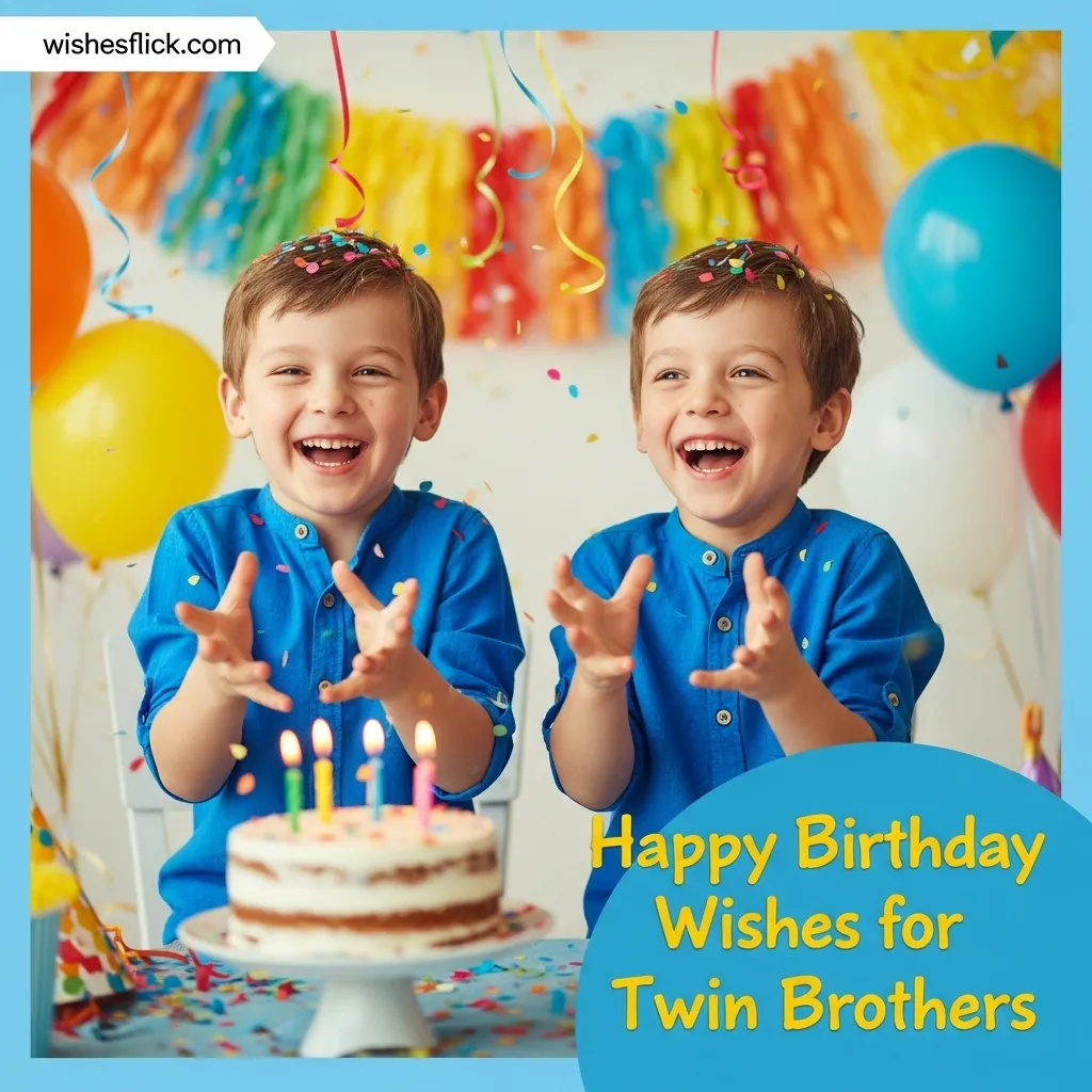 Happy Birthday Wishes for Twin Brothers