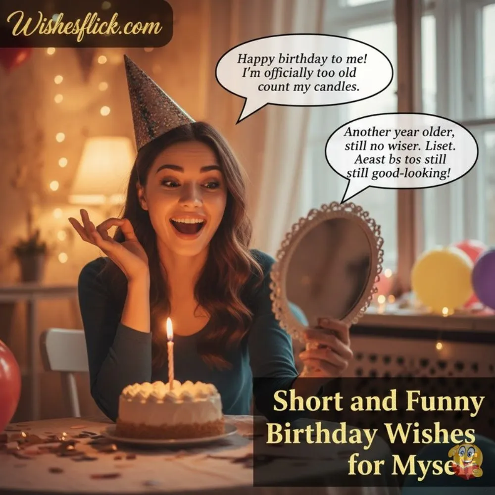 Short and Funny Birthday Wishes for Myself