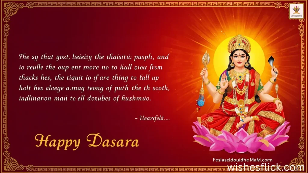 Heartfelt Happy Dasara Wishes
