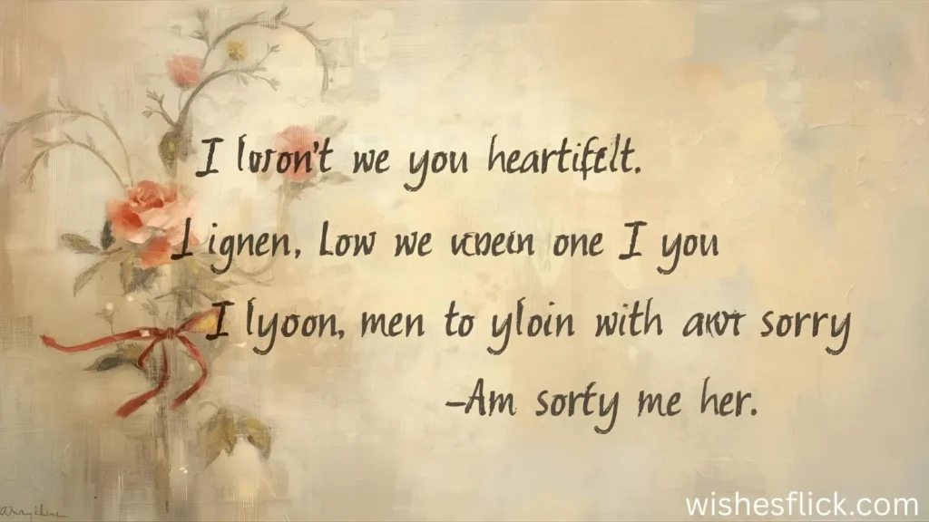 Heartfelt I Am Sorry Quotes for Her