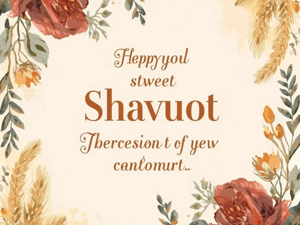 Short and Sweet Shavuot Messages