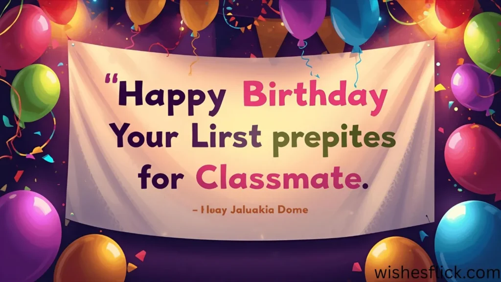 Sweet Happy Birthday Quotes for Classmate