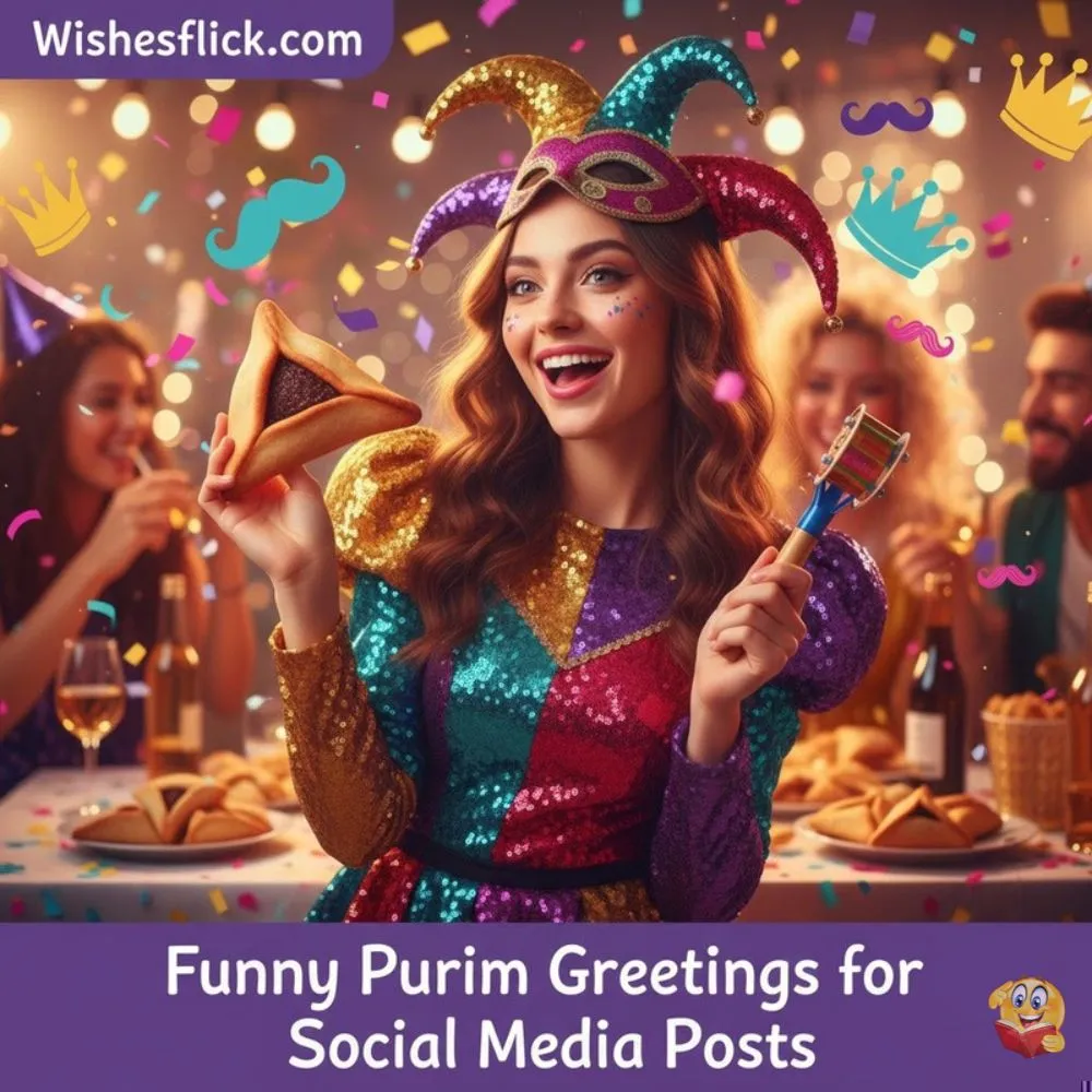 Funny Purim Greetings for Social Media Posts