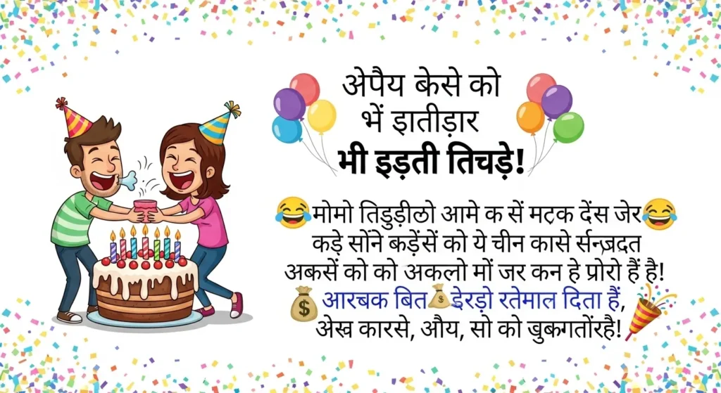Funny Birthday Wishes for Best Friend in Hindi